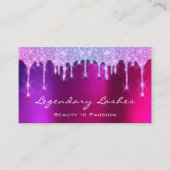 Eyelash Makeup Artist Holograaf schrijft roze Berr Visitekaartje (Voorkant)