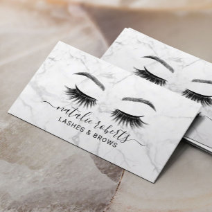 Eyelash Makeup Artist Lashes & Brows Salon Marble Visitekaartje