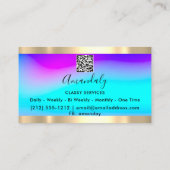 Eyelash Makeup Artist QR Code Logo Florenz Roze Visitekaartje (Achterkant)