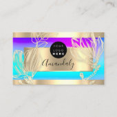 Eyelash Makeup Artist QR Code Logo Florenz Roze Visitekaartje (Voorkant)