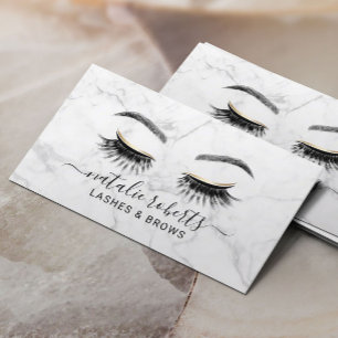 Eyelash Makeup Artist Trendy Marble Lash Salon Visitekaartje