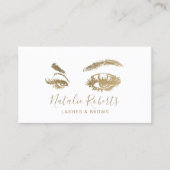 Eyelash Makeup kunstenaar Elegant Gold Lashes Salo Visitekaartje (Voorkant)