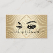 Eyelash Makeup kunstenaar Modern Gold Beauty Salon Visitekaartje (Voorkant)