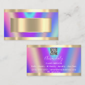 Eyelash Makeup QR Code Logo Holograaf Visitekaartje (Voorkant / Achterkant)