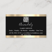 Eyelash Makeup QR Code Logo Roze goudlijnen Visitekaartje (Achterkant)