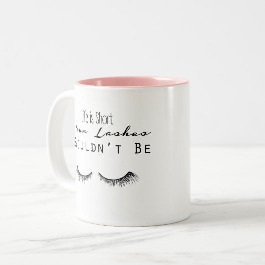 Eyelash Makeup Typografie Mok (Voorkant links)