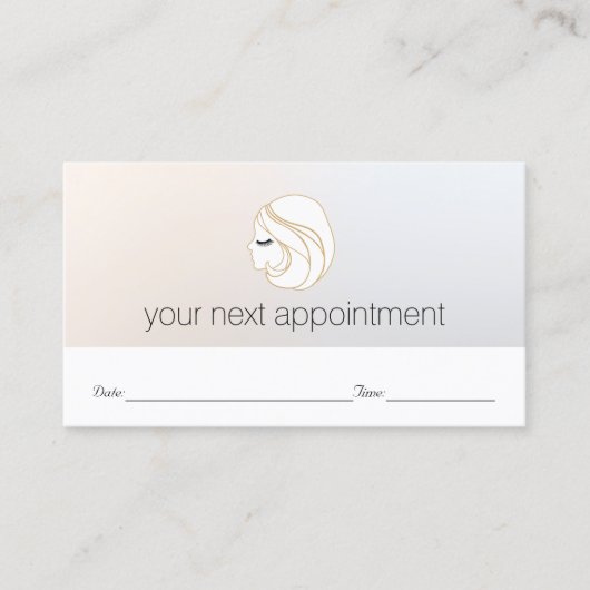 EyeLash Meisje Cosmetoloog Aanwijzingsherinnering Afsprakenkaartje (Voorkant)