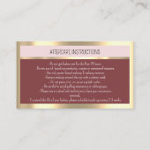 Eyelash-microblade QR CODE Aftercare Instructies Visitekaartje (Achterkant)