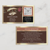 Eyelash Microblade QRCODE Aftercare Brown Roos Visitekaartje (Voorkant / Achterkant)