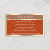 Eyelash Microblade QRCODE Aftercare Brown RoseGold Visitekaartje (Achterkant)