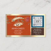 Eyelash Microblade QRCODE Aftercare Brown RoseGold Visitekaartje (Voorkant)