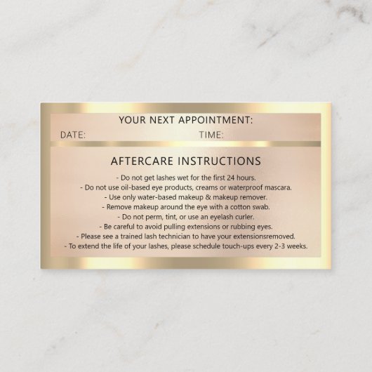 Eyelash-microblade QRCODE Aftercare-Roos omgeven Visitekaartje (Achterkant)