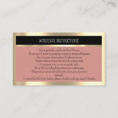 Eyelash-microblade QRCODE Aftercare Roos zwart Visitekaartje (Achterkant)