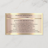 Eyelash-microblade QRCODE Aftercare RoseGold-Lijst Visitekaartje (Achterkant)