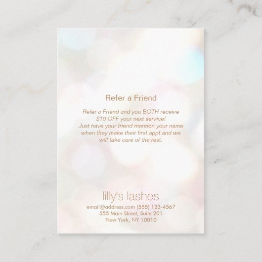 Eyelash Natercare Instructions Referral Bokeh (Achterkant)