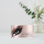 Eyelash Natercare Instructions Roos Gold Glam Visitekaartje (Staand voorkant)