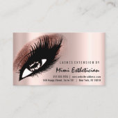 Eyelash Natercare Instructions Roos Gold Glam Visitekaartje (Voorkant)