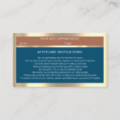 Eyelash QR CODE Aftercare Roos Logo Blu Visitekaartje (Achterkant)