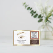 Eyelash QRCODE Aftercare Roos LogoWhite Visitekaartje (Staand voorkant)