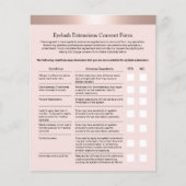 Eyelash Salon Liability Waiver Roos Gold Border Flyer (Voorkant)