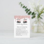 Eyelash Salon Roos Gold Drip Aftercare Instruction Visitekaartje (Staand voorkant)