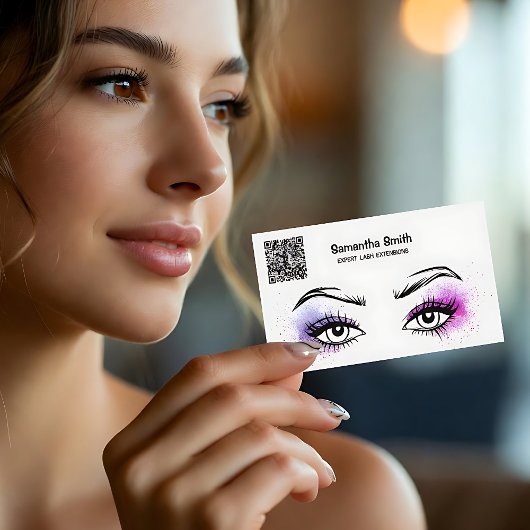 EyeLash Tech Custom QR Visitekaartje