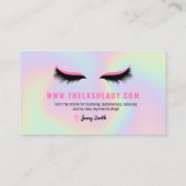 EyeLash Tech Lash Beauty Salon Holographic Rainbow Visitekaartje (Achterkant)