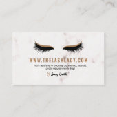 EyeLash Tech Lash Beauty Salon Luxe marmer Gold Visitekaartje (Achterkant)