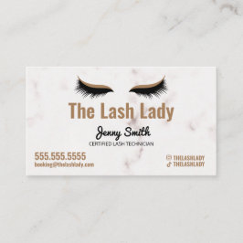 EyeLash Tech Lash Beauty Salon Luxe marmer Gold Visitekaartje