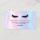 EyeLash Tech Lash Beauty Salon Pastel Rainbow Visitekaartje (Achterkant)