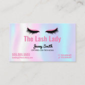 EyeLash Tech Lash Beauty Salon Pastel Rainbow Visitekaartje (Voorkant)