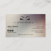 Eyelash Tech Lash Stylist Bronze Gold Glitter Drip Visitekaartje (Achterkant)