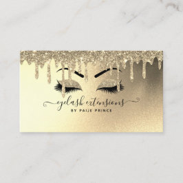Eyelash Tech Lash Stylist Gold Foil & Glitter Drip Visitekaartje