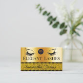 Eyelash Tech Lash Stylist Gold Folie & Glitter Log Visitekaartje (Staand voorkant)