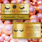 Eyelash Tech Lash Stylist Gold Folie & Glitter Log Visitekaartje