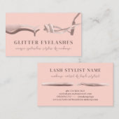 Eyelash technic Roze Abstract Visitekaartje (Voorkant / Achterkant)