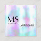 Eyelash-technicus — Eyelashes — Doodles Vierkante Visitekaartje (Achterkant)