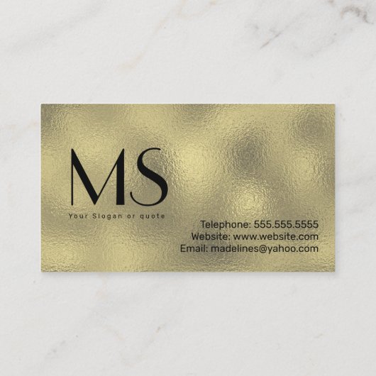 Eyelash-technicus Gold Visitekaartje (Achterkant)