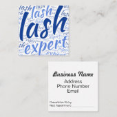 Eyelash-technicus Vierkante Visitekaartje (Voorkant / Achterkant)