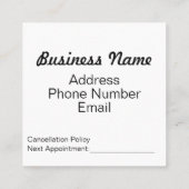 Eyelash-technicus Vierkante Visitekaartje (Achterkant)