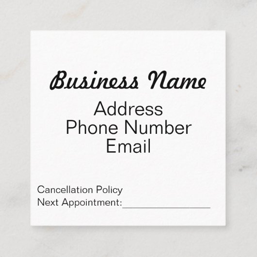 Eyelash-technicus Vierkante Visitekaartje (Achterkant)