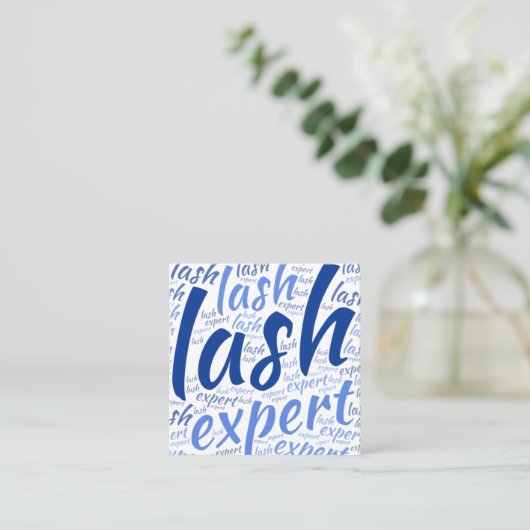 Eyelash-technicus Vierkante Visitekaartje (Staand voorkant)