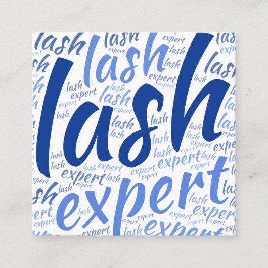 Eyelash-technicus Vierkante Visitekaartje (Voorkant)