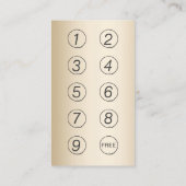 Eyelash-uitbreidingen Moderne zilver- en Gold-logo Klantenkaartje (Achterkant)