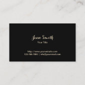 Eyelash-uitbreidingen Moderne zwarte & goudkleuren Visitekaartje (Achterkant)