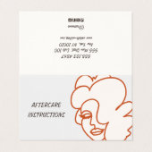 Eyelash-uitbreidingen na instructies visitekaartje (Buitenkant ongevouwen)