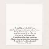 Eyelash-uitbreidingen na instructies visitekaartje (Binnenkant ongevouwen)