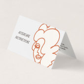 Eyelash-uitbreidingen na instructies visitekaartje (Voorkant)