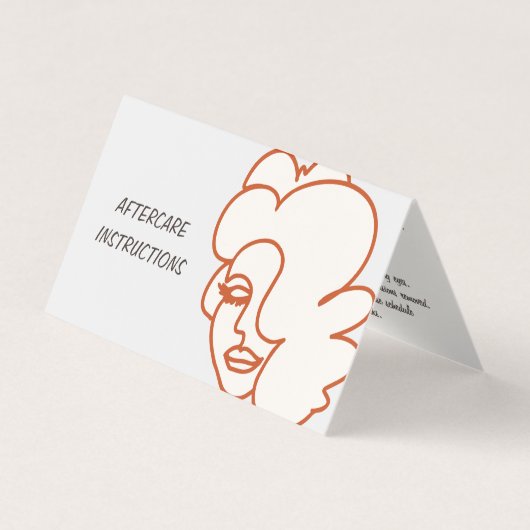 Eyelash-uitbreidingen na instructies visitekaartje (Voorkant)