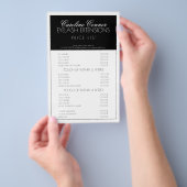 Eyelash-uitbreidingen - Prijslijst zwarte en witte Flyer (Hand)